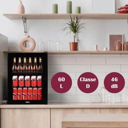 Drank Koelkast - Minibar Tafelmodel - Dranken Koelen - Stil Energiezuinig - 60 Liter - Zwart — thumbnail 4