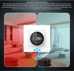 Slimme Thermostaat - Temperatuurregelaar - Energie Besparen - Instelbare Helderheid - 5A Belasting - Zwart — thumbnail 3