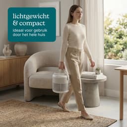 Homedics WhisperPure Luchtreiniger - Hepa en Koolstof Filter - Ruimtes tot 42m² - Met Geurtray - 3 Ventilatiestanden - Air Purifier - Wit — thumbnail 3