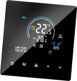 Slimme Thermostaat - Verwarmingsregelaar App Bediening - Energie Besparen - Kinderslot Functie - VA LCD Display - Zwart — thumbnail 4