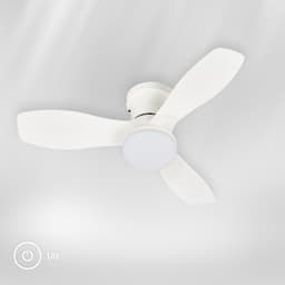 BRILONER Lufito - Plafondventilator met verlichting - LED plafondlamp met ventilator - ventilator lamp zomer- en wintermodus - dimbaar - CCT - Ø60 - wit — thumbnail 4