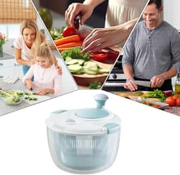 Salade Spinner - Groente Droger - Maaltijd Voorbereiding - Stille Hand Crank - 5 Liter - Niet gespecificeerd — thumbnail 5