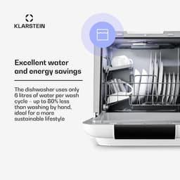 Mini Vaatwasser - Compacte Vaatwasser - Kleine Keukens - AquaStop Systeem - 3 Couverts - Wit — thumbnail 4