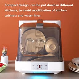 Mini Vaatwasser - Compacte Afwasser - Keuken Gemak - 4 Wasprogramma's - 48 x 38 x 40 cm - Wit — thumbnail 3