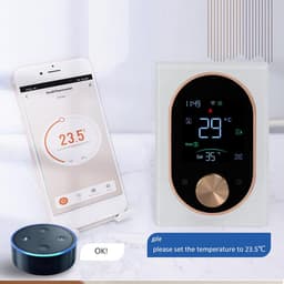 Slimme Thermostaat - WIFI Thermostaat - Energie Besparen - Touchscreen Bediening - 16A - Wit — thumbnail 3