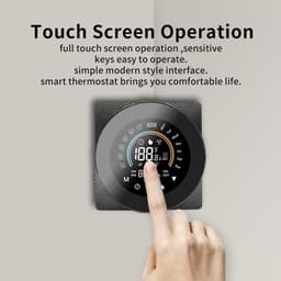 Zigbee Thermostaat - Slimme Thermostaat - Energie Besparen - Programmeerbaar met App - 120x120x100mm - Zwart — thumbnail 4