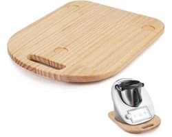 Houten Schuifbord - Keukenmachine Mat - Apparaat Verplaatsen - Met Handvat - 36x28 cm - Beige