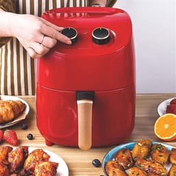 Airfryer - Heteluchtfriteuse - Gezond Koken - Snelle Hete Luchtcirculatie - 3.5 Liter - Rood — thumbnail 3