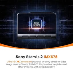 70mai Dash Cam A810S - Dashcam - 4K Ultra HD Opname - Sony STARVIS 2 Nachtzicht - HDR & 60FPS - GPS & WiFi Connectiviteit - 150° Groothoeklens - Parkeerstand met AI Detectie - Buffered Recording — thumbnail 3