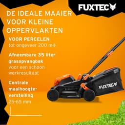 Accu grasmaaier - Elektrische maaier - Gazon onderhoud - Inclusief accu's - 33cm maaibreedte - Zwart — thumbnail 2