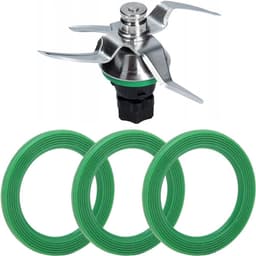Reserveonderdelen keukenmachine - 3-delige afdichtingsset groen - siliconen - voorkomt lekken in mengreservoir - SnelShoppen — thumbnail 1