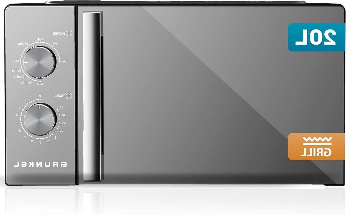 Magnetron met grill - Combimagnetron Oven - Eten Verwarmen - Spiegelfront Design - 20 liter - Zwart — afbeelding 1