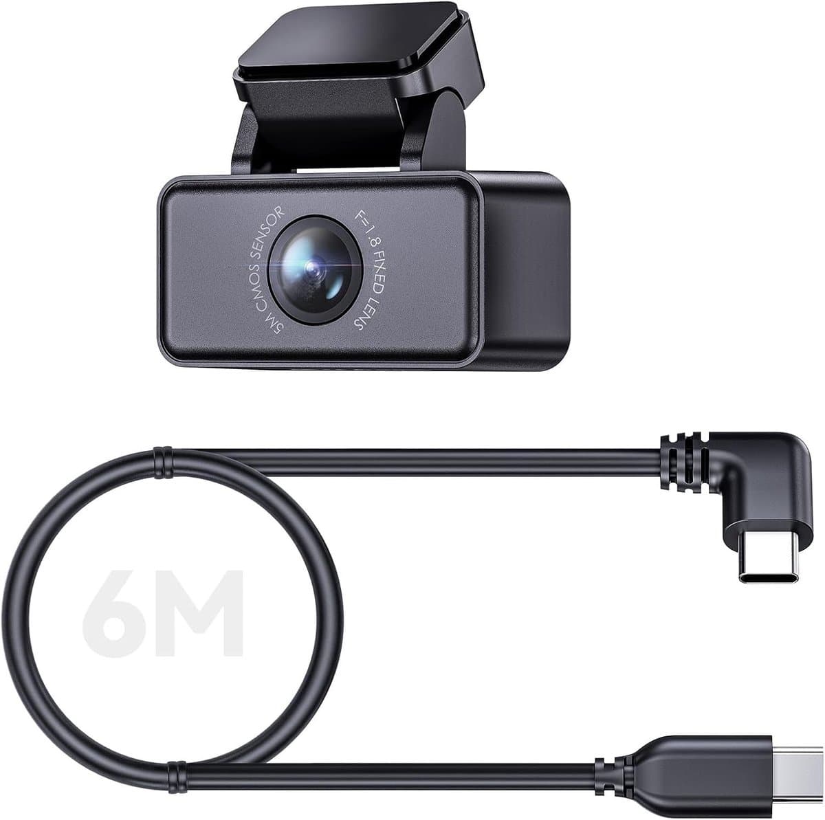 Dashcam voor auto - Zwart - 2,7K resolutie - Achtercamera met Super Nachtzicht en WDR - Voor Auto en SUV — afbeelding 1