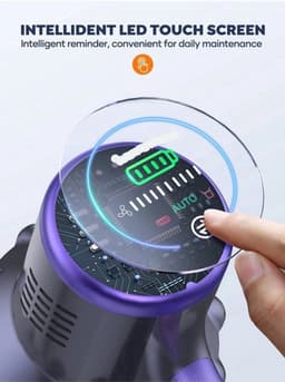 Steelstofzuiger - Vacuum Cleaner - Draadloze Stofzuiger- Kruimeldief Snoerloos - 500W - 48KPa - Handstofzuiger - 1.5L Stofreservoir - Automatische Zuigkracht Aanpassing - Ideaal voor Huisdierharen, Tapijt en Harde Vloeren — thumbnail 3