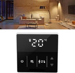 Slimme Thermostaat - WIFI Thermostaat App - Comfort Thuis - Spraakgestuurde Bediening - 8.5 x 8.5 cm - Zwart — thumbnail 3