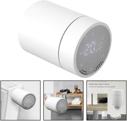 Radiatorthermostaat - Slimme Thermostaat Klep - Energie Besparen - App Bediening - 66 x 52 x 82 mm - Wit — thumbnail 4