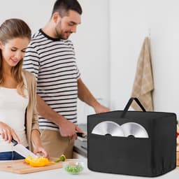 Keukenmachinehoes - Apparaatbeschermer - Keuken Organiseren - Waterdicht Stofvrij - 39.8 x 29 x 29 cm - Zwart — thumbnail 2