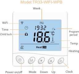 Digitale Thermostaat - Slimme Regelaar - Verwarming Instellen - WiFi App Bediening - 16A - Wit — thumbnail 4