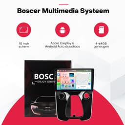 Boscer 2 Din Autoradio - Geschikt voor Toyota Aygo, Citroën C1 & Peugeot 108 (2014-2021) - Draadloos Apple CarPlay & Android Auto - 10.1 Inch HD Touchscreen - 4+64GB - GPS - WiFi, Bluetooth & USB - Achteruitrijcamera & Microfoon — thumbnail 2