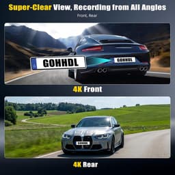 SnelShoppen - 4K Dual Dashcam voor Voorkant en Achterkant, 5GHz WiFi, G-Sensor, Nachtzicht, 3.19" HD Scherm, 24-Uur Parkeerstand, Loopopname — thumbnail 2