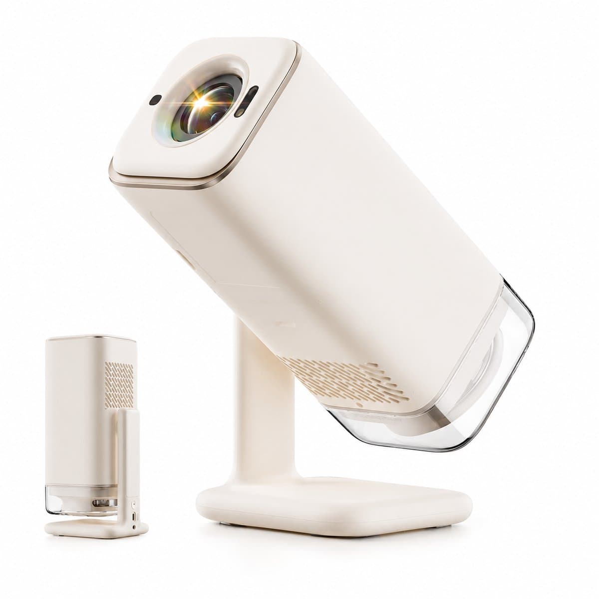 Mini Beamer 4K - WiFi - Bluetooth - Dolby Audio - Draagbare Projector - USB-C Voeding - Wit — afbeelding 1