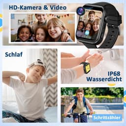 FOSMET 4G Smartwatch Kinderen - KidsWatch - Kinder Smartwatch - GPS Horloge Kind - SOS Knop - Tweeweg-gesprekken - GPS Horloge Kind - Kinderhorloge met Simkaart - Videobellen - Geschikt voor 4-12 Jaar - Jongen / Meisje - Zwart — thumbnail 3
