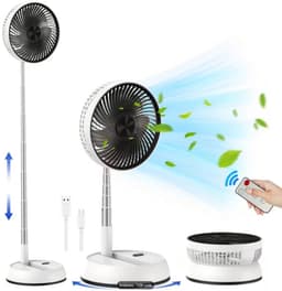 Statiefventilator - Zomerkoeling - Staande ventilator - Stille Draagbare Staande Ventilator - Slaapkamer ventilator - Verstelbare ventilator - Stille ventilator - Draaibare kop — thumbnail 1