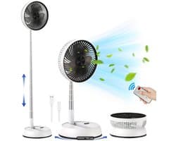Statiefventilator - Zomerkoeling - Staande ventilator - Stille Draagbare Staande Ventilator - Slaapkamer ventilator - Verstelbare ventilator - Stille ventilator - Draaibare kop