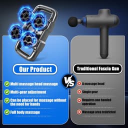 Thijox - Massagepistool voor Diepe Weefselmassage met 28 Verwisselbare Kappen, 6 Modi en 20 Snelheden, Spierontspanning voor Schouder en Rug, Ideaal v — thumbnail 3