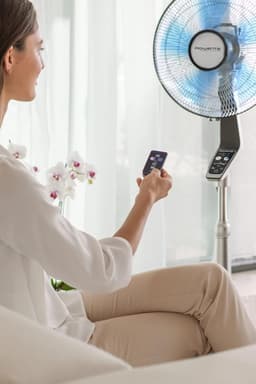 Staande Ventilator Stil 40 cm Vloerventilator met Afstandsbediening Nachtmodus Oscillatie Hoogte Verstelbaar — thumbnail 3