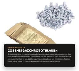 Gazonrobotbladen 45 Stuks - Vervangingsmaaibladen - Roestvrij Staal - Hoge Hardheid - Duurzaam - Efficiënte Snijprestaties - Robotmaaiermes — thumbnail 1