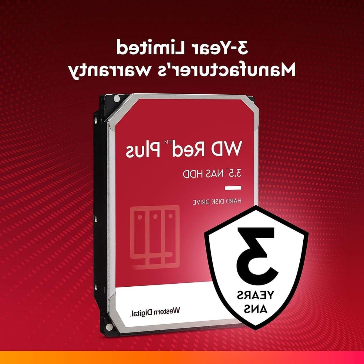 Interne Harde Schijf - NAS Opslag - Betrouwbare Opslag - Geoptimaliseerd voor NAS - 4 TB - Rood — afbeelding 1