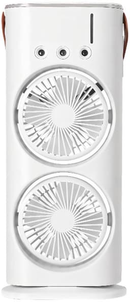 LISM-Draagbare 3-in-1 oplaadbare sproeier met dubbele ventilator, watertank en 3 sproeikoppen - Wit — thumbnail 1