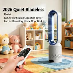 Flolife - Bladloze Ventilator - Koeling 220V – 8 Windsnelheden, Timer, Afstandsbediening, LED-Display, Stille Airconditioner voor Thuis — thumbnail 4