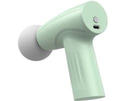 Mini-massagepistool - Draagbare spiermassage, diepe weefselpercussiemassage voor atleten, stille technologie, 6 opzetstukken, voor mannen en vrouwen, groen