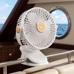 KZQ Oplaadbare Usb Ventilator – Stil, Compact, 4 Snelheden – Voor Camper, Tent, Auto, Slaapkamer, Kantoor, Binnen En Buiten – Cadeau Voor Dames En Heren — thumbnail 2