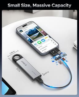 Externe SSD - Draagbare Harde Schijf - Bestanden Opslaan - Snelle Overdrachtssnelheden - 256 GB - Grijs — thumbnail 4