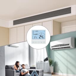 Slimme Thermostaat - Energiezuinig Paneel - Comfort Verhogend - Moderne Stijl - 8.6x8.6 cm - Wit — thumbnail 5