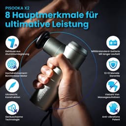 PISOOKA X2 Mini Massage Gun, Percussion Massage Gun, Deep Weave, Lightweight, Portable Long Battery Life, Massager for - ShopVlot — thumbnail 3