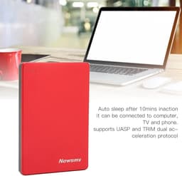 Draagbare Harde Schijf - Externe Opslag - Bestanden Opslaan - Automatische Slaapstand - 160G - Rood — thumbnail 2