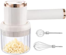 Elektrische Knoflookmolen - Uienhakker Keukenmachine - Snel Ingrediënten Hakken - USB Oplaadbaar - 95 x 20 x 95 cm - Wit — thumbnail 1