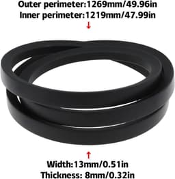 Aandrijfriem 589532801 575225501 - Compatibel met Husqvarna Rider 111B 111B5 112C 112C5 - Krachttransmissie - ShopVlot — thumbnail 3