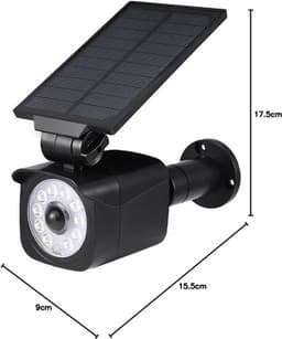 Solar bewegingssensor reflectorspot voor buiten met lichtsensor, geschikt voor terras, tuin, oprit en zwembad, energiezuinig en weerbestendig ontwerp — thumbnail 3