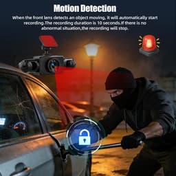 SnelShoppen - 4-kanaals dashcam auto 1080p met 360° rondom zicht, wifi, IR-nachtzicht, G-sensor, WDR, 2 inch display voor optimale verkeersveiligheid — thumbnail 4