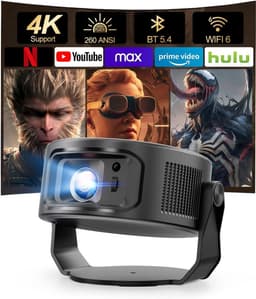 SnelShoppen - Magcubic Mini-beamer 4K, 360° + 35° opvouwbare split projector, 260 ANSI, wifi 6, Bluetooth 5.4, automatische trapeziumcorrectie, handma — thumbnail 1