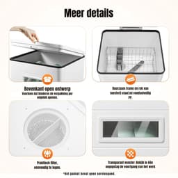 Allvia® Mini Vaatwasser - Kleine Vaatwasser - Vrijstaande Vaatwasser - 360° Roterende Waterstraal - 800W - Roestvrij Staal — thumbnail 5