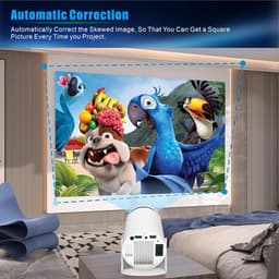 SnelShoppen - Portable Mini Beamer Projector Halloween 720p HD - Draagbare Projector voor Disco, Muziekvideo's, Tuinfeest - 180° Rotatie, 30.000 Uur L — thumbnail 4