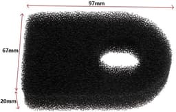 Dailygoods- Schuimluchtfilter 2 stuks - Compatibel met Atco/Commodore - Hoogte 97 mm - Breedte 67 mm - Dikte 20 mm - Duurzaam sponsmateriaal - Luchtfilter — thumbnail 5
