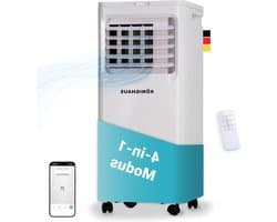 Mobiele Airco - Klimaatregelaar - Ruimte Koelen - 4-in-1 Functionaliteit - 7000 BTU - Wit