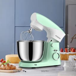 Keukenmachine 1500W – 5L Mengkom – 10 Snelheden – Met Garde, Deeghaak & Klopper — thumbnail 4
